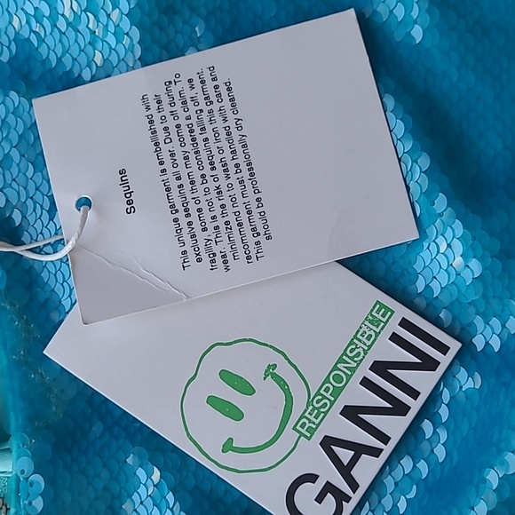 Ganni Women's Sequin Crop Top - Picture 5 of 14